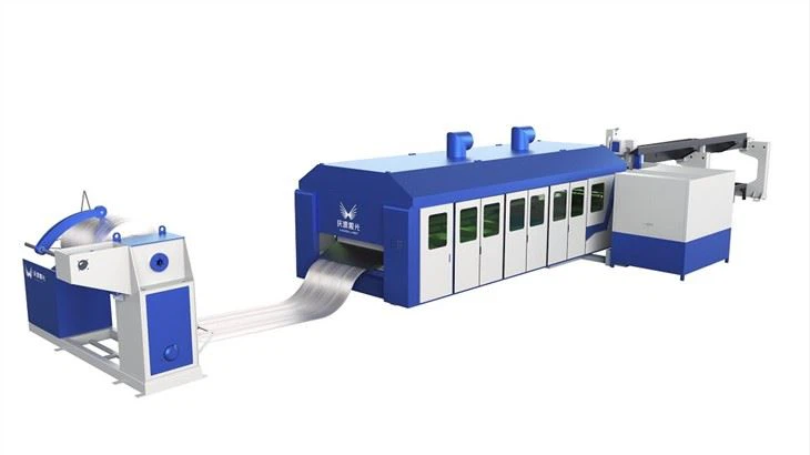 Automatyczna maszyna do cięcia laserowego cewki ze stołem na rolkach