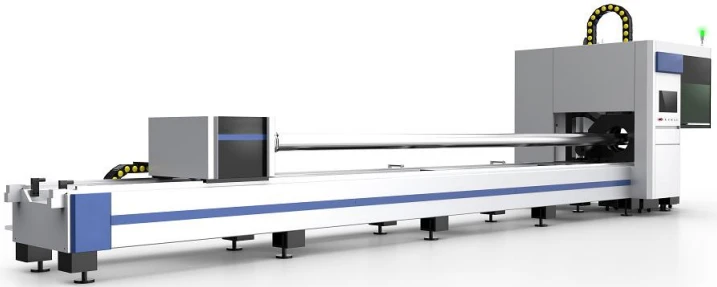 High Efficiency 2 Chuck Metal Round Square Pipe Fiber Laser Cutting Mahcine